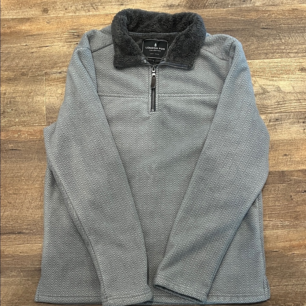 Men's Gray Quarter-Zip Sweater
